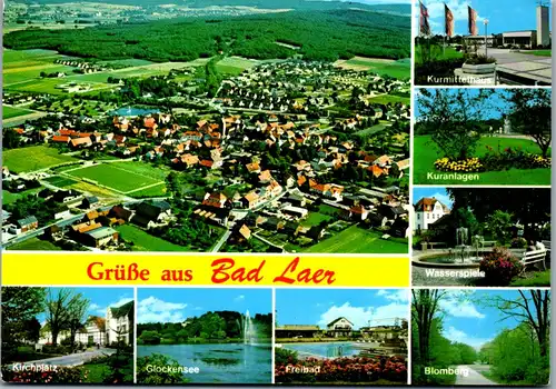 44065 - Deutschland - Bad Laer , Kirchplatz , Glockensee , Blomberg , Panorama , Mehrbildkarte - gelaufen 2000