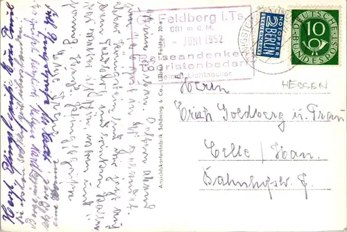 44085 - Deutschland - Taunus , Ruine Königstein , Eppstein , Kronberg , Reifenberg , Mehrbildkarte - gelaufen 1952
