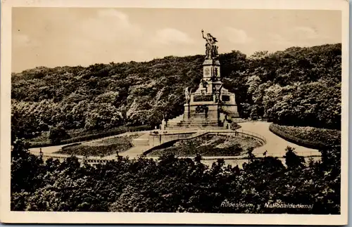 44097 - Deutschland - Rüdesheim a. Rhein , Nationaldenkmal , Winterhilfswerk - gelaufen 1939