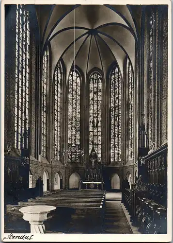 44125 - Deutschland - Stendal , Dom , Chor mit alten Glasgemälden - nicht gelaufen