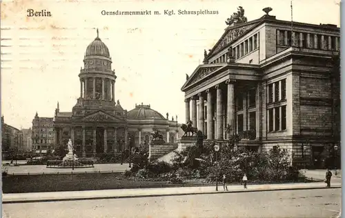 44234 - Deutschland - Berlin , Gensdarmenmarkt am Königlichen Schauspielhaus - gelaufen 1908