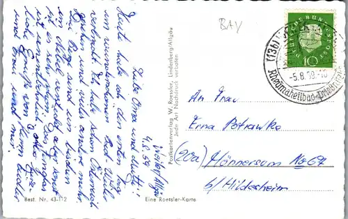 44243 - Deutschland - Lindberg , im Allgäu , Panorama - gelaufen 1959