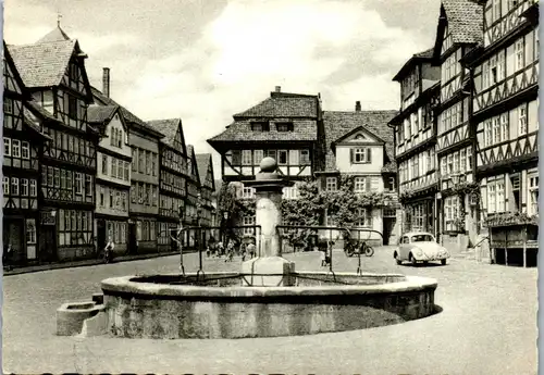 44256 - Deutschland - Bad Sooden Allendorf , Marktplatz , VW Käfer - gelaufen