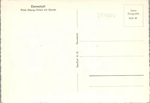 44261 - Deutschland - Darmstadt , Prinz Georg Palais mit Garten - nicht gelaufen