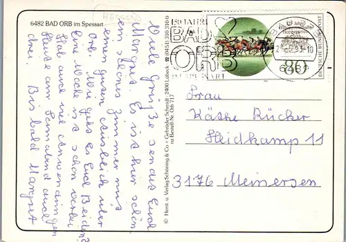 44268 - Deutschland - Bad Orb , Spessart , Marktplatz , Rathausplatz , Hotel Weisses Ross , Mehrbildkarte - 1993