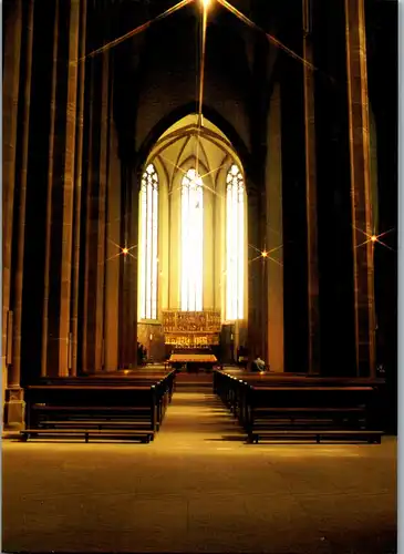 44278 - Kirchen - Frankfurt am Main , St. Bartholomäus Dom , Hauptschiff mit Blick in den Hochchor - nicht gelaufen