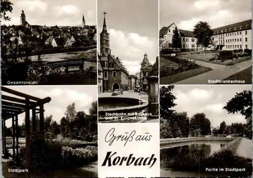 44293 - Deutschland - Korbach , Stadtpark , Stadtkrankenhaus , Stechbahn , Mehrbildkarte - nicht gelaufen