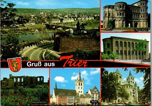 44316 - Deutschland - Trier , Kaiserthermen , Markt , Dom , Porta Nigra , Mehrbildkarte - nicht gelaufen