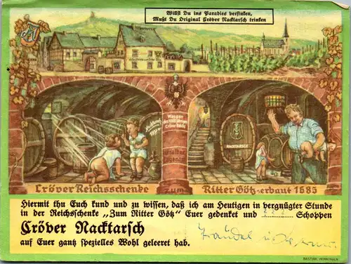 44323 - Deutschland - Kröv , Reichsschenke Zum Ritter Götz - gelaufen