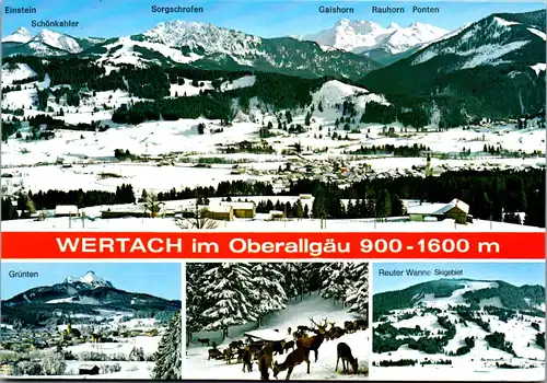 44327 - Deutschland - Wertach , Oberallgäu , Einstein , Sorgschrofen , Ponten , Grünten - gelaufen 1987