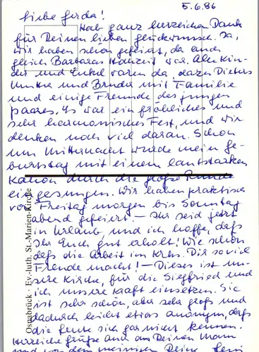 44328 - Deutschland - Osnabrück , Ev. luth. St. Marien Kirche - gelaufen 1986