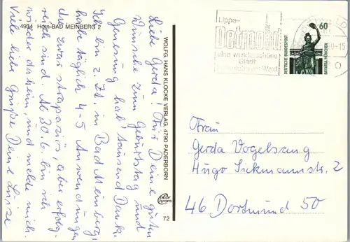44344 - Deutschland - Bad Meinberg , Mehrbildkarte - gelaufen 1990