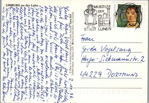 44347 - Deutschland - Limburg a. d. Lahn , Dom - gelaufen 1996