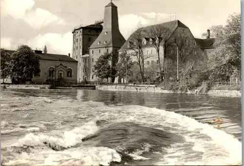 44352 - Deutschland - Bad Dürrenberg , Kr. Merseburg , Saalewehr und Borlachturm - gelaufen 1985