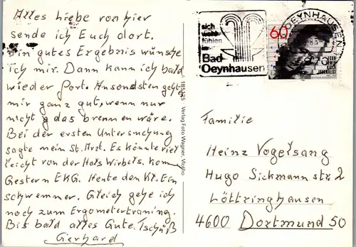 44362 - Deutschland - Oeynhausen , Staatsbad , Kurhaus , Wandelhalle , Jordansprudel - gelaufen 1985