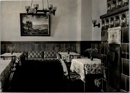 44386 - Aufnahme - Gasthof , Tische , Stempel Sichtvermerk -  1950