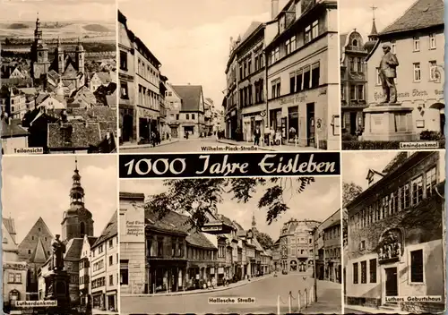 44388 - Deutschland - Eisleben , Wilhelm Pieck Straße , Hallesche Straße , Lenindenkmal - nicht gelaufen