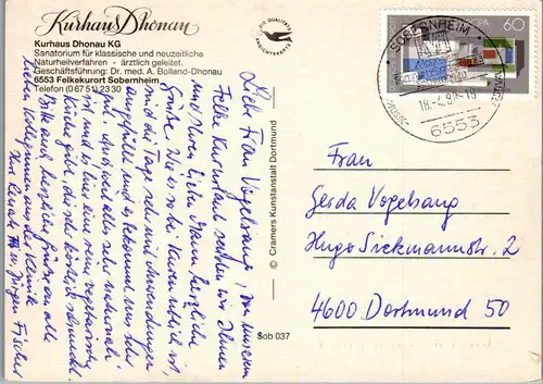 44404 - Deutschland - Sobernheim , Kurhaus Dhonau , Mehrbildkarte - gelaufen 1988