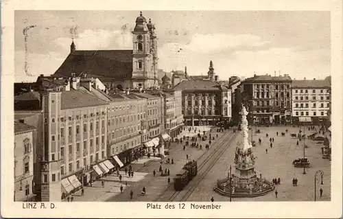 44408 - Oberösterreich - Linz , Platz des 12 November - gelaufen 1928