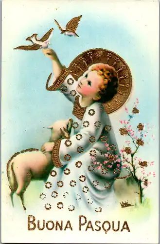 44412 - Ostern - Buona Pasqua ,  - gelaufen