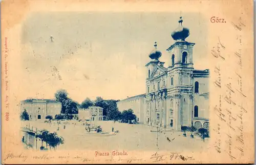 44420 - Italien - Görz , Gorizia , Piazza Grande - gelaufen 1899
