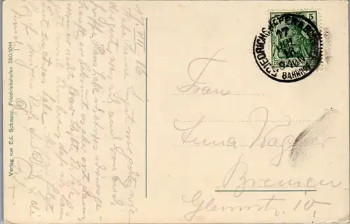 44423 - Bodensee - Rhein , Landkarte - gelaufen 1916