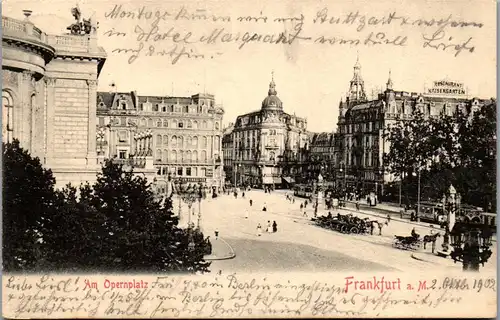 44431 - Deutschland - Frankfurt a. Main , Am Opernplatz , Restaurant Kaisergarten - gelaufen 1902