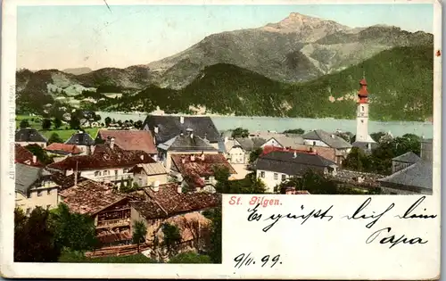 44438 - Salzburg - St. Gilgen , Panorama - gelaufen 1899