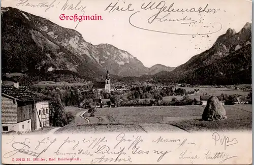 44439 - Salzburg - Großgmain , Panorama - gelaufen 1910
