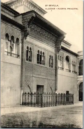 44445 - Spanien - Sevilla , Alcazar , Puerta Principal - nicht gelaufen