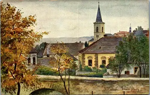 44453 - Tschechien - Trebic , Evangelicky Kostel , signiert Vinc. Dlouheho , Vincenc Dlouhy - nicht gelaufen