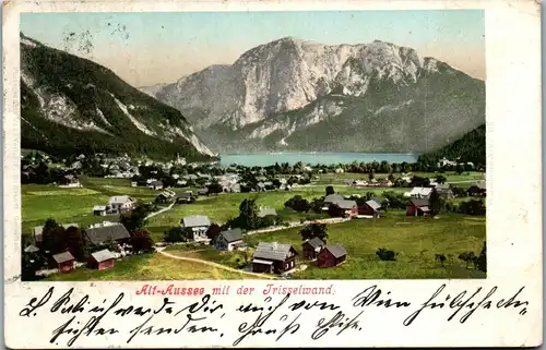 44454 - Steiermark - Alt Aussee , mit der Trisselwand , Panorama - gelaufen