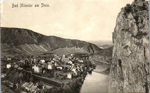 44459 - Deutschland - Bad Münster am Stein , Panorama - gelaufen 1908