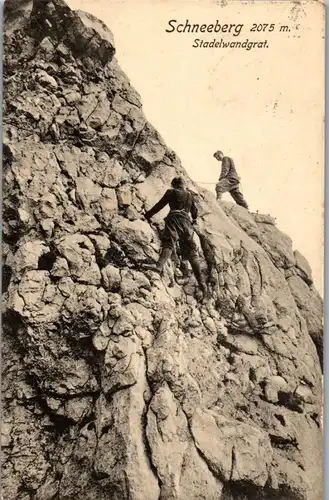 44465 - Niederösterreich - Schneeberg , Stadelwandgrat , Bergsteiger - gelaufen 1912