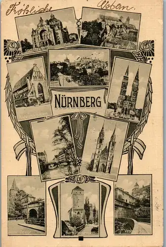 44476 - Deutschland - Nürnberg , Mehrbildkarte - gelaufen