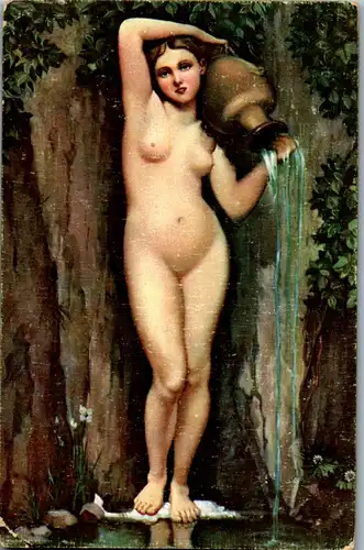 44488 - Künstlerkarte - La Source , Jean Auguste Dom Ingres , Künstlerischer Akt - nicht gelaufen