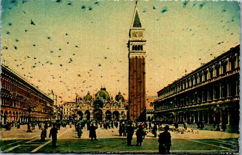 44496 - Italien - Venedig , Venezia , Piazza San Marco e Campanile - nicht gelaufen