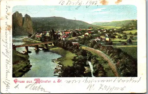 44508 - Deutschland - Münster am Stein , Gruss aus - gelaufen 1903