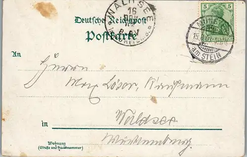 44508 - Deutschland - Münster am Stein , Gruss aus - gelaufen 1903