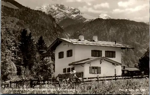 44513 - Deutschland - Berchtesgaden , Unterschönau , Haus Kentzingen , Blick Balkon auf Fagstein u. Kahlersberg