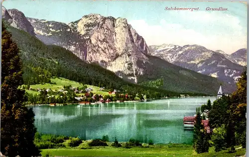 44514 - Steiermark - Liezen , Grundlsee , Salzkammergut , Panorama - gelaufen 1926