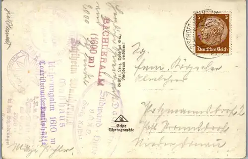 44549 - Steiermark - Ramsau , Dachstein Südwandhütte , Stempel Sammlung - gelaufen 1939