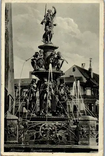 44553 - Deutschland - Nürnberg , Tugendbrunnen - gelaufen 1938