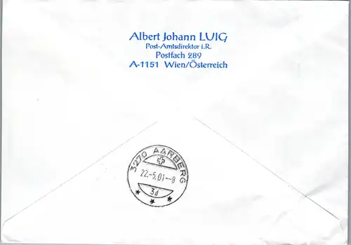 44578 - Österreich - Brief , Einschreiben Schweiz , Graz - Aarberg - gelaufen 2001