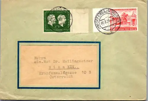 44630 - Deutschland - Brief , Offenbach - Wien - gelaufen 1954