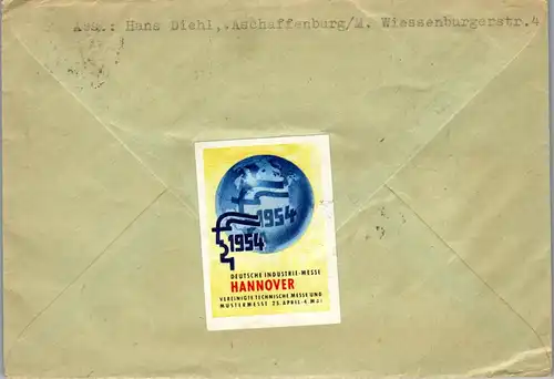 44630 - Deutschland - Brief , Offenbach - Wien - gelaufen 1954