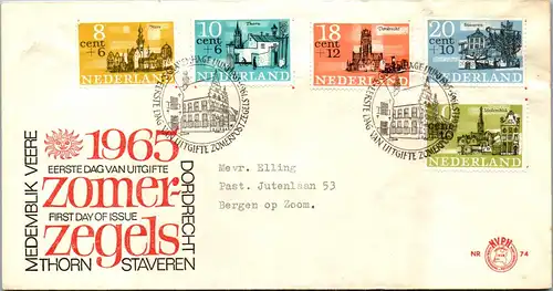 44668 - Niederlande - Brief , Bergen - nicht gelaufen 1965