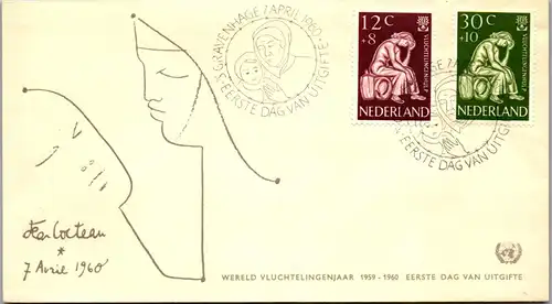44675 - Niederlande - Ersttag , FDC - nicht gelaufen 1960