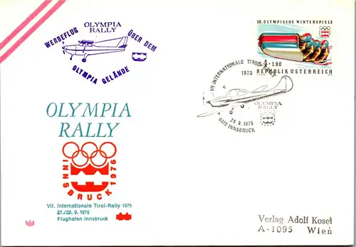 44682 - Österreich - Maximumkarte , Olympia Rally - nicht gelaufen 1975