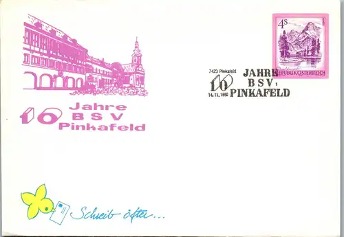 44697 - Österreich - Maximumkarte , 10 Jahre BSV Pinkafeld , Vorfrankiert - nicht gelaufen 1980